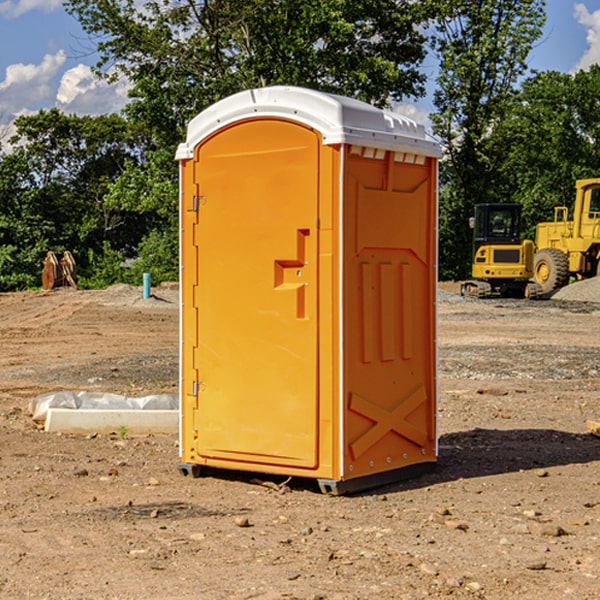 can i customize the exterior of the porta potties with my event logo or branding in Lando